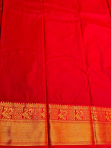 Brown and Red Semi kanchipuram silk saree- PSSR351