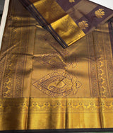 Brown Semi kanchipuram silk saree- PSSR340