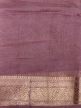 OnionPink Banarasi Gerogette saree - PBRHS1F