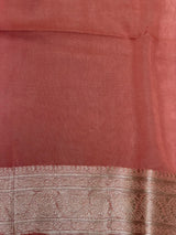 Peach Banarasi Gerogette saree - PBRHS1H