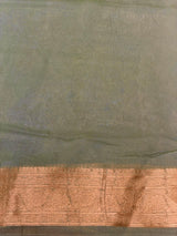 Aqua blue Banarasi Gerogette saree - PBRHS1G