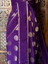 Violet viscose georgette saree - PBRVT2