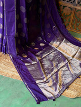 Violet viscose georgette saree - PBRVT2