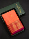Peach and Magenta Pure Vintage Kanchipuram Silk saree - PPUREN2