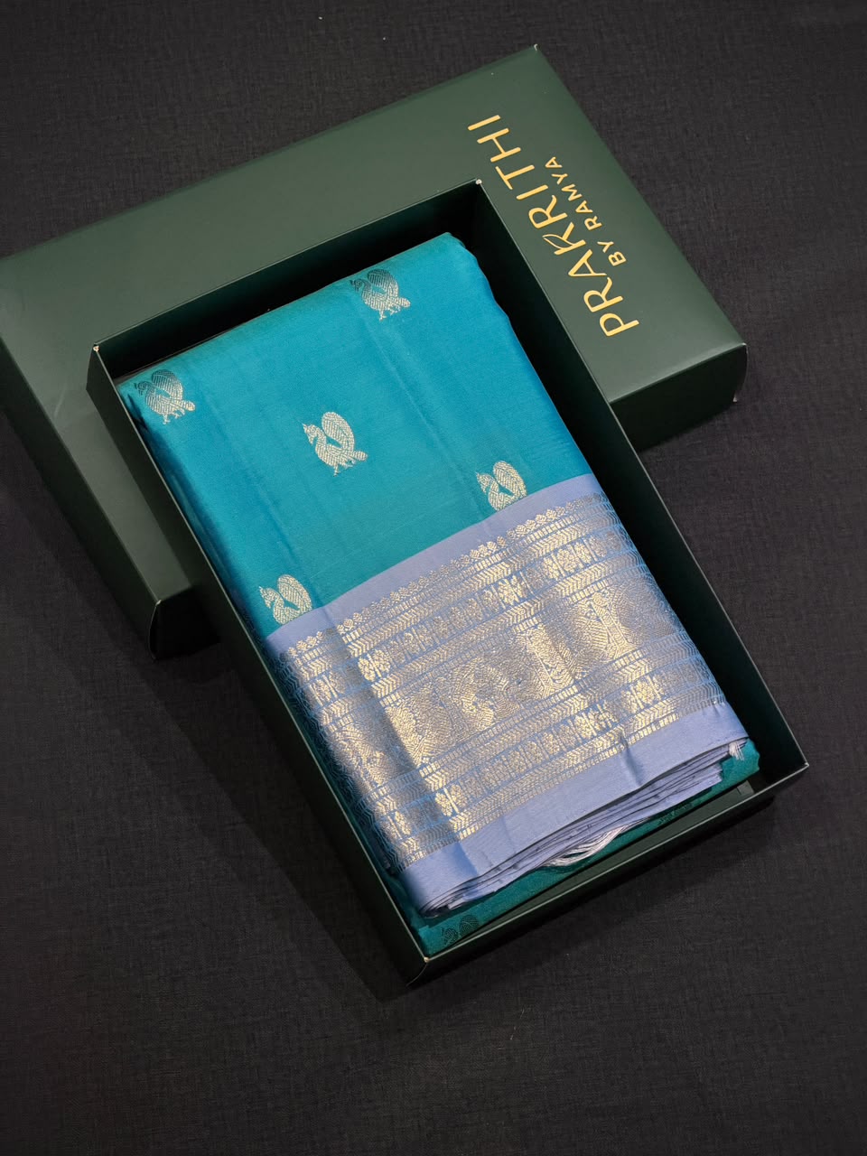 Blue Pure Vintage Kanchipuram Silk saree - PPUREN11