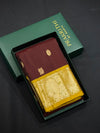 Brown and Olive Green Pure Vintage Kanchipuram Silk saree - PPUREN15