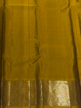 Brown and Olive Green Pure Vintage Kanchipuram Silk saree - PPUREN15