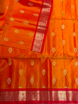 Yellow and Red Pure Kanchipuram Silk saree - PPUREN18
