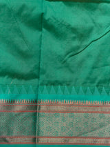 Brown and Aqua blue Silk saree - PBRZU1E
