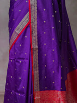 Violet and Red Silk saree - PBRZU2