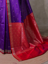 Violet and Red Silk saree - PBRZU2