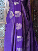 Violet viscose georgette saree - PBRVT3