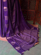 Violet viscose georgette saree - PBRVT3