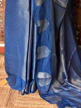 Blue viscose georgette saree - PBRVT3A