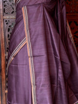 Deep Purple semi tusser saree - PBRBAL2