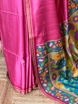 Dark Pink semi tusser saree - PBRBAL2B