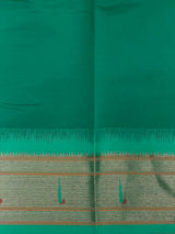 Red and aqua blue Silk saree - PBRZU4