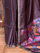 Deep Purple semi tusser saree - PBRBAL3C