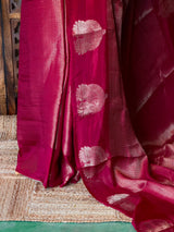 Maroon viscose georgette saree - PBRVT3E
