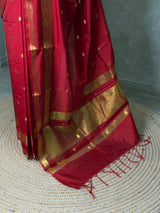 Red banarasi silk saree -PIH99E