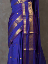 Violet Mix Blue banarasi silk saree -PIH99D