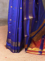 Violet Mix Blue banarasi silk saree -PIH99D
