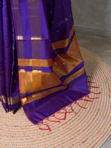 Violet banarasi silk saree -PIH99C