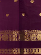 Deep wine banarasi silk saree -PIH99B