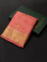 Nude Peach Soft satin banarasi silk saree -PBRNAK1A