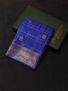 Royal blue Soft satin banarasi silk saree -PBRNAK1B