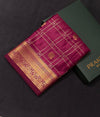 Wine Shade Soft satin banarasi silk saree -PBRNAK1I