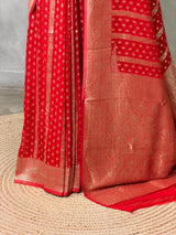 Red Banarasi Georgette Saree - PBRH1A
