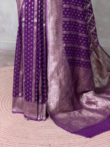 Violet Banarasi Georgette Saree - PBRH1E