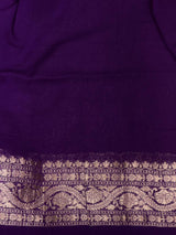 Violet Banarasi Georgette Saree - PBRH2D