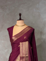 Maroon Pure Viscose Silk Saree - PBRATH1C