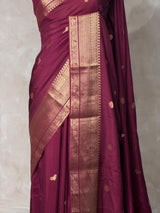 Maroon Pure Viscose Silk Saree - PBRATH1C