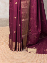 Maroon Pure Viscose Silk Saree - PBRATH1C