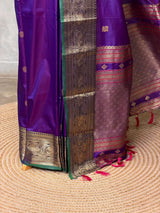 Violet and Green green silk saree -BSP30E