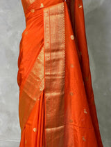 Orange Pure Viscose Silk Saree - PBRATH1G