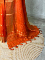 Orange Pure Viscose Silk Saree - PBRATH1G
