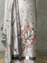 Chanderi unstitched salwar set: PBRUS9