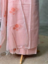 Peach net kotta unstitched salwar set: PBRUS7