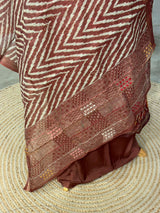 Chanderi unstitched salwar set: PBRUS45