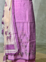 Chanderi unstitched salwar set: PBRUS30