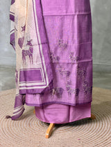 Chanderi unstitched salwar set: PBRUS30