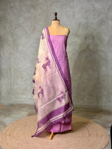 Chanderi unstitched salwar set: PBRUS30