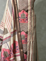Tusser unstitched salwar set: PBRUS34