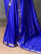 Royal blue Semi mysore crepe Silk Saree - PBRMJ1F