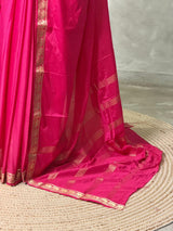 Rani Pink Semi mysore crepe Silk Saree - PBRMJ1E