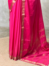 Rani Pink Semi mysore crepe Silk Saree - PBRMJ1E